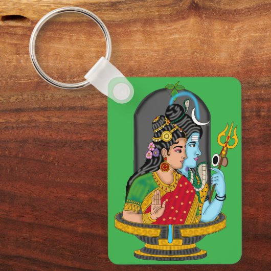 Shiva Parvati Keyring – Divine Couple of Eternal L Sleutelhanger (Voorkant)