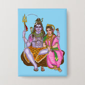 Shiva Parvati Knop Button (Voorkant)