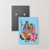 Shiva Parvati Knop Button (Voorkant / Achterkant)