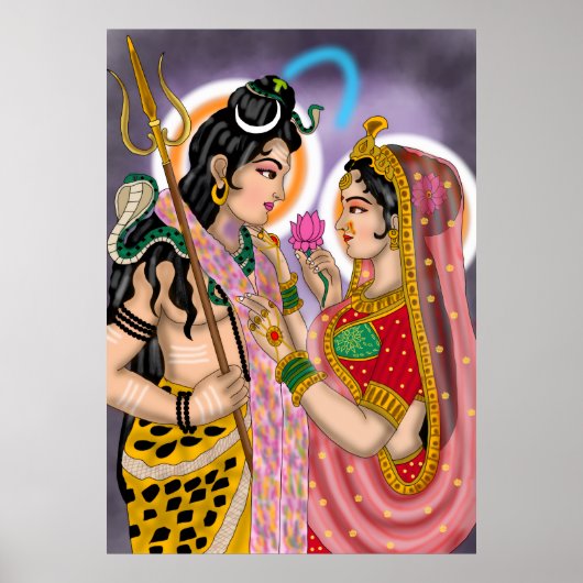 Shiva Parvati Poster (Voorkant)