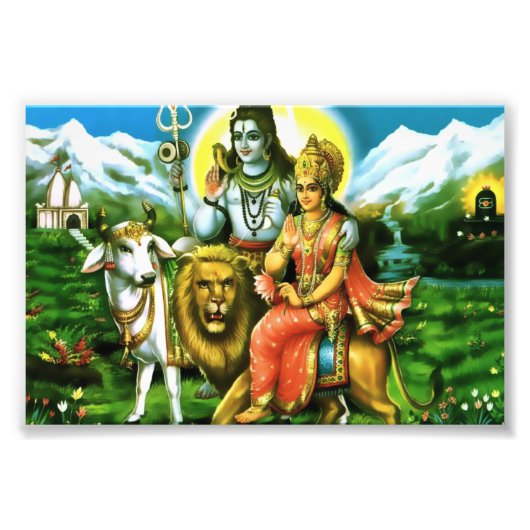 Shiva & Parvati Print (6 x 4 inch) Foto Afdruk (Voorkant)