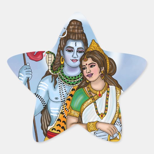 Shiva Parvati Sticker (Voorkant)