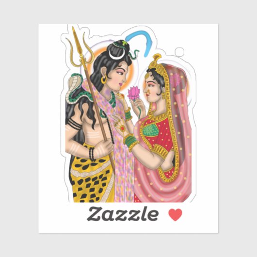 Shiva Parvati Stickers (Vel)