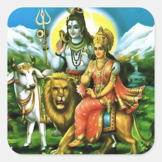 Shiva & Parvati Stickers (Voorkant)