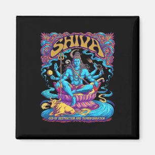 Shiva Print Hindoe God Mannen Vrouwen Spirituele T Magneet
