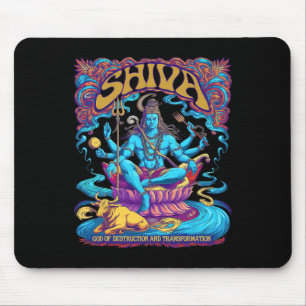 Shiva Print Hindoe God Mannen Vrouwen Spirituele T Muismat