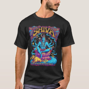 Shiva Print Hindoe God Mannen Vrouwen Spirituele T T-shirt