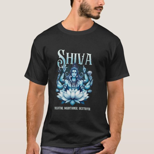 Shiva Schepper Onderhouder Vernietiger Hindoe Gode T-shirt (Voorkant)