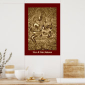 Shiva & Shakti Embrace Poster (Keuken)