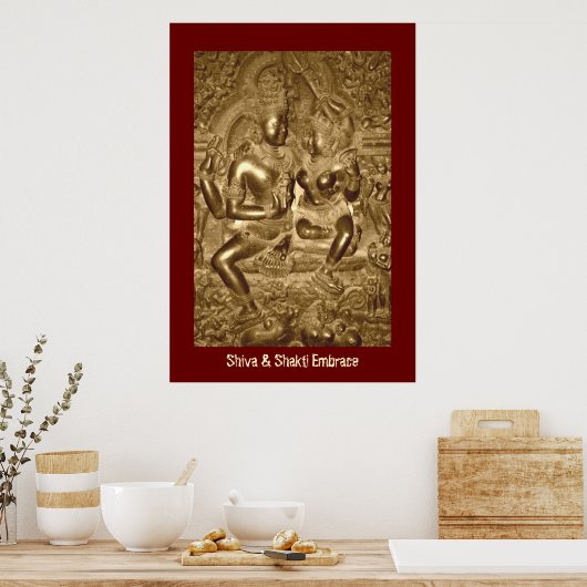 Shiva & Shakti Embrace Poster (Keuken)