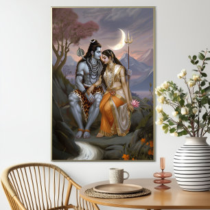 Shiva Shakti: Traditionele Hindoe-godin God Poster