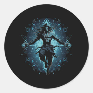 Shiva spirituele hindoeïstische god Tandava-dans y Ronde Sticker