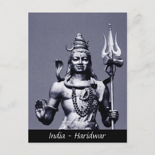 Shiva Statue, Deity Haridwar/India Briefkaart (Voorkant)