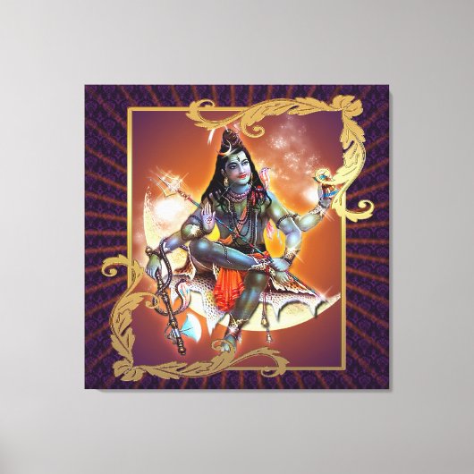 Shiva - Sunset Glow - Wrapped Canvas Afdruk (Voorkant)