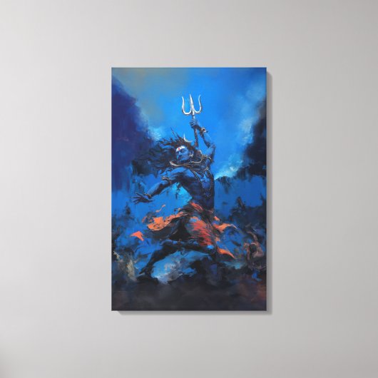 Shiva Tandav Canvas Muurkunst (Voorkant)