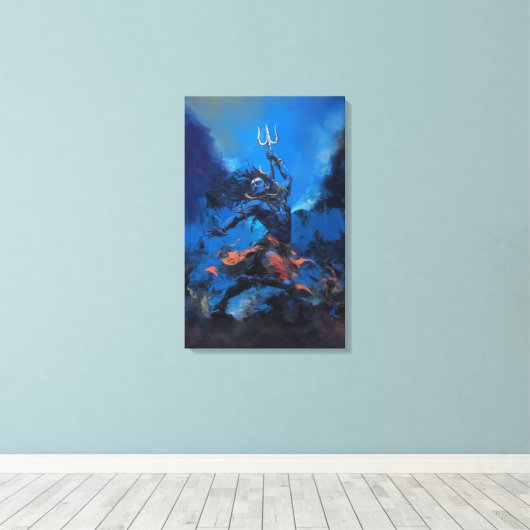 Shiva Tandav Canvas Muurkunst (Insitu (Houten vloer))
