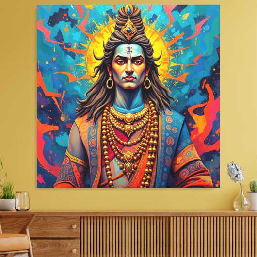 SHIVA THE DESTROYER-2 CANVAS AFDRUK (Insitu (Woonkamer))