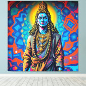 SHIVA THE DESTROYER-3 CANVAS AFDRUK (Insitu (Houten vloer))