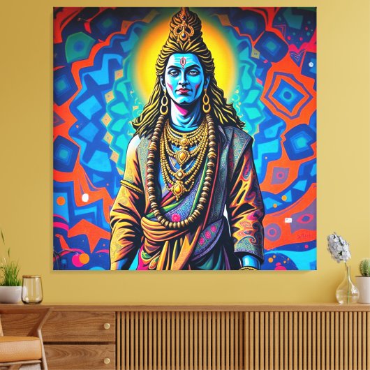 SHIVA THE DESTROYER-3 CANVAS AFDRUK (Insitu (Woonkamer))