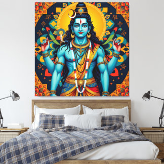 SHIVA THE DESTROYER-4 CANVAS AFDRUK