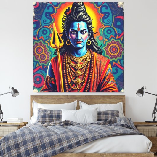 SHIVA THE DESTROYER-5 CANVAS AFDRUK (Insitu (Slaapkamer))