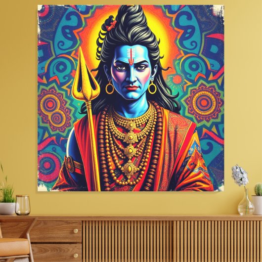 SHIVA THE DESTROYER-5 CANVAS AFDRUK (Insitu (Woonkamer))