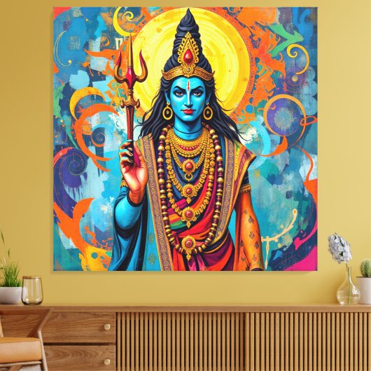 SHIVA THE DESTROYER CANVAS AFDRUK (Insitu (Woonkamer))