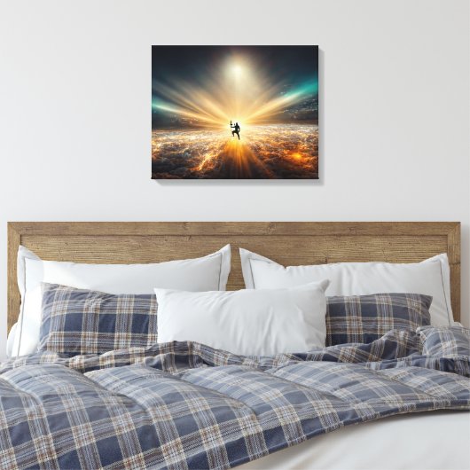 Shiva verlicht het universum canvas afdruk (Insitu (Slaapkamer))