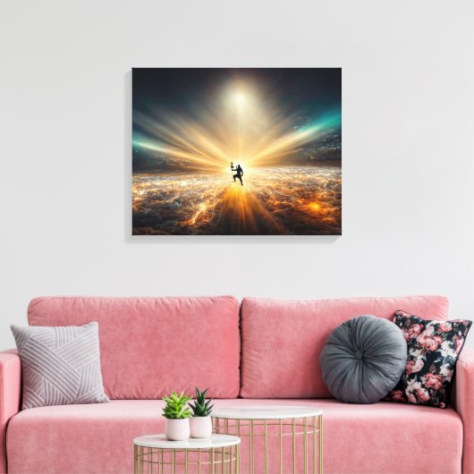 Shiva verlicht het universum canvas afdruk (Insitu (Woonkamer))