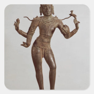 Shiva Vinadhara Dakshina-Murti, Dravidian Vierkante Sticker