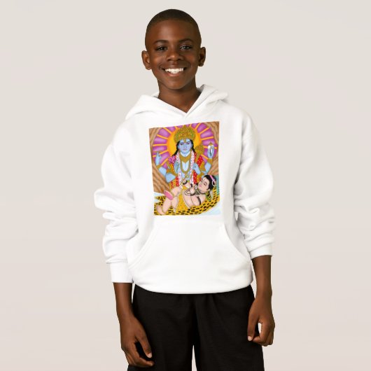 Shiva & Vishnu Hoodie – Spiritual Casual Wear (Voorkant volledig)
