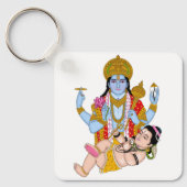 Shiva & Vishnu Keychain – Spiritual Combo Keyring (Voorkant)