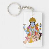 Shiva & Vishnu Keychain – Spiritual Combo Keyring (Voorkant)
