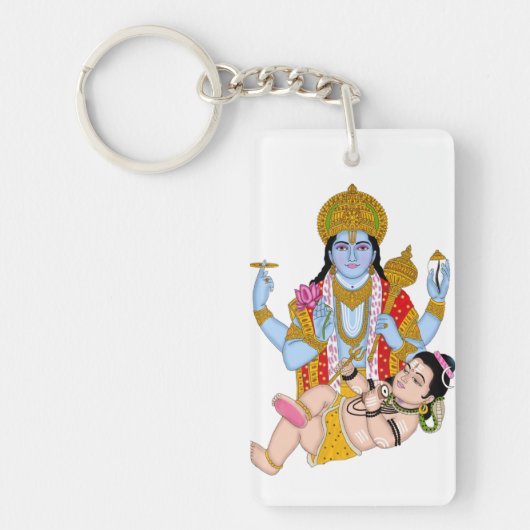 Shiva & Vishnu Keychain – Spiritual Combo Keyring (Voorkant)