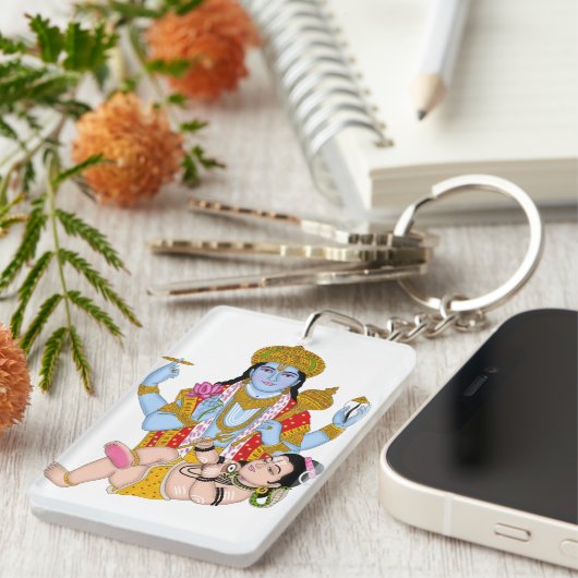 Shiva & Vishnu Keychain – Spiritual Combo Keyring (Voorkant Rechts)