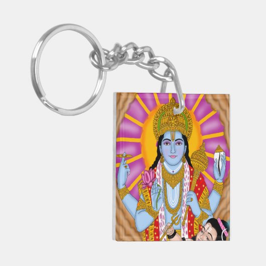 Shiva & Vishnu Keychain – Spiritual Combo Keyring (Voorkant Links)