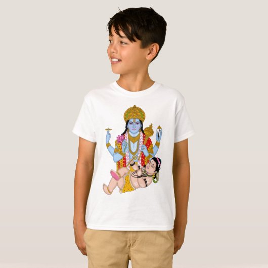 Shiva & Vishnu T-Shirts – Spiritual Wear for Devot (Voorkant volledig)