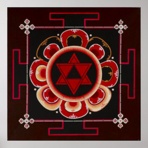 Shiva Yantra by June Moon Poster