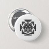 SHIVA YANTRA RONDE BUTTON 5,7 CM (Voorkant /achterkant)