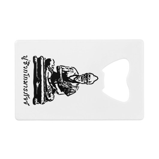 Shivago Komarpaj Buddha van het Thaise bloedbad Creditkaart Flessenopener (Achterkant Horizontaal)