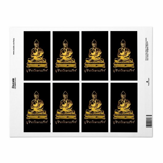 Shivago Komarpaj Buddha van het Thaise bloedbad Etiket (Full Sheet)