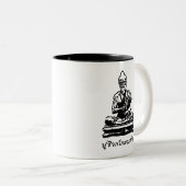 Shivago Komarpaj Buddha van het Thaise bloedbad Tweekleurige Koffiemok (Voorkant rechts)