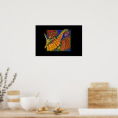 Shivan Dragon afdrukken op zwart Poster (Keuken)