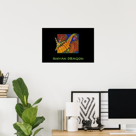 Shivan Dragon Poster (Thuiskantoor)