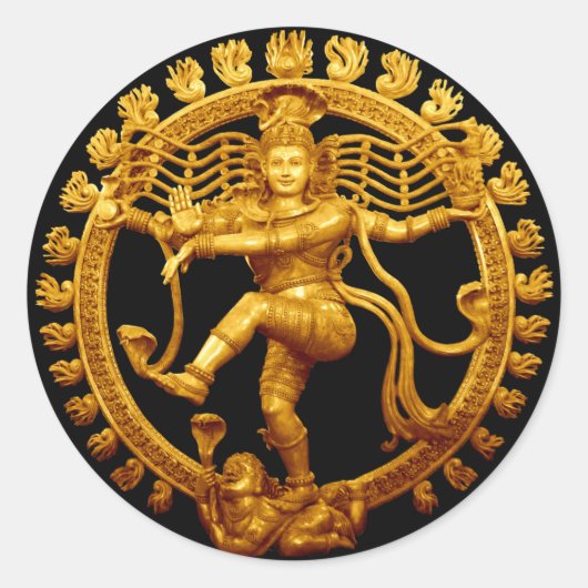Shiva's Dance Ronde Sticker (Voorkant)
