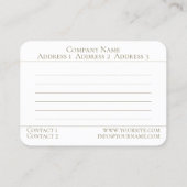 Shiva's Eye - Visitekaartje (Achterkant)