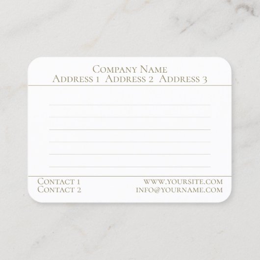 Shiva's Eye - Visitekaartje (Achterkant)