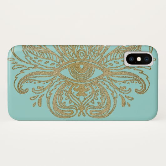 Shiva's oog - iPhone Case (Achterkant (horizontaal))