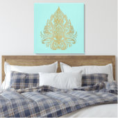 Shiva's oog - omgepakt Canvas Afdruk (Insitu (Slaapkamer))