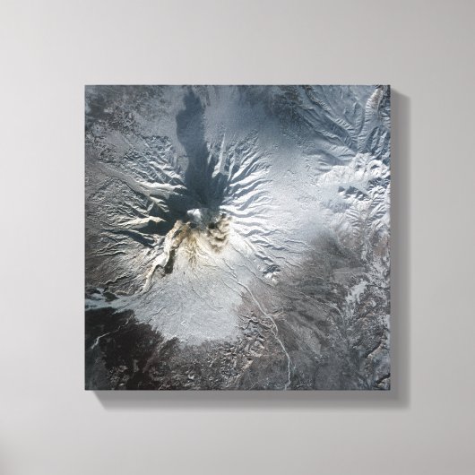 Shiveluch Volcano in Rusland Canvas Afdruk (Voorkant)